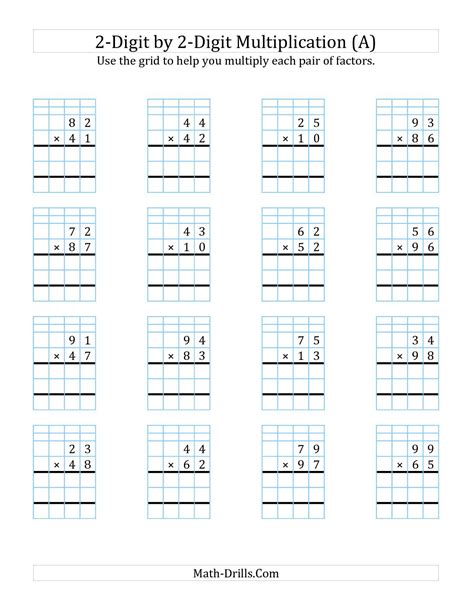 2 digit by 1 digit multiplication pdf.
